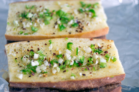 Spicy and Cheesy Italian Long Hot Garlic Bread