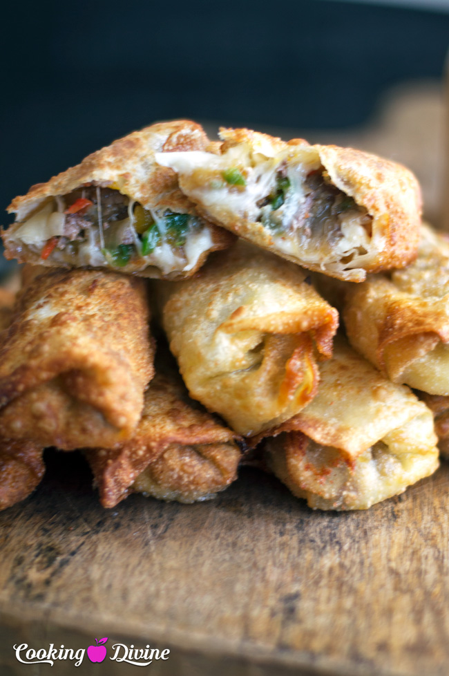 The Best Philly Cheesesteak Egg Roll Recipe - Cooking Divine